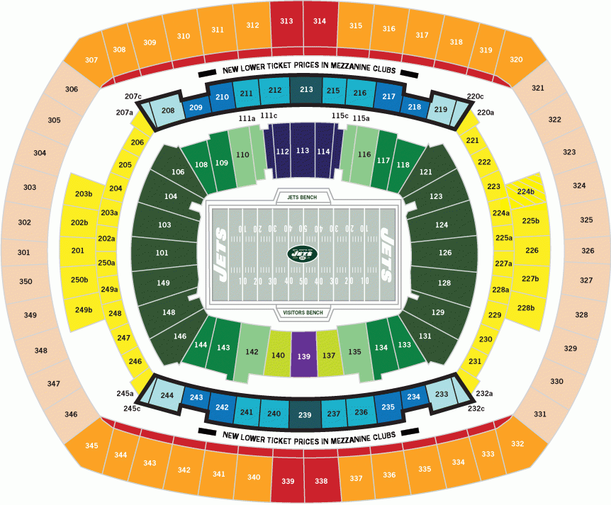 12 Metlife Stadium Seat Map Maps Database Source
