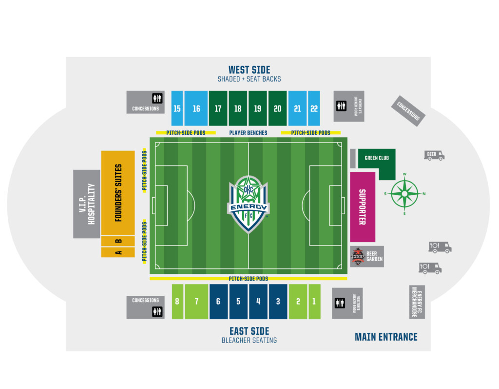 2019 Taft Stadium Seating Map