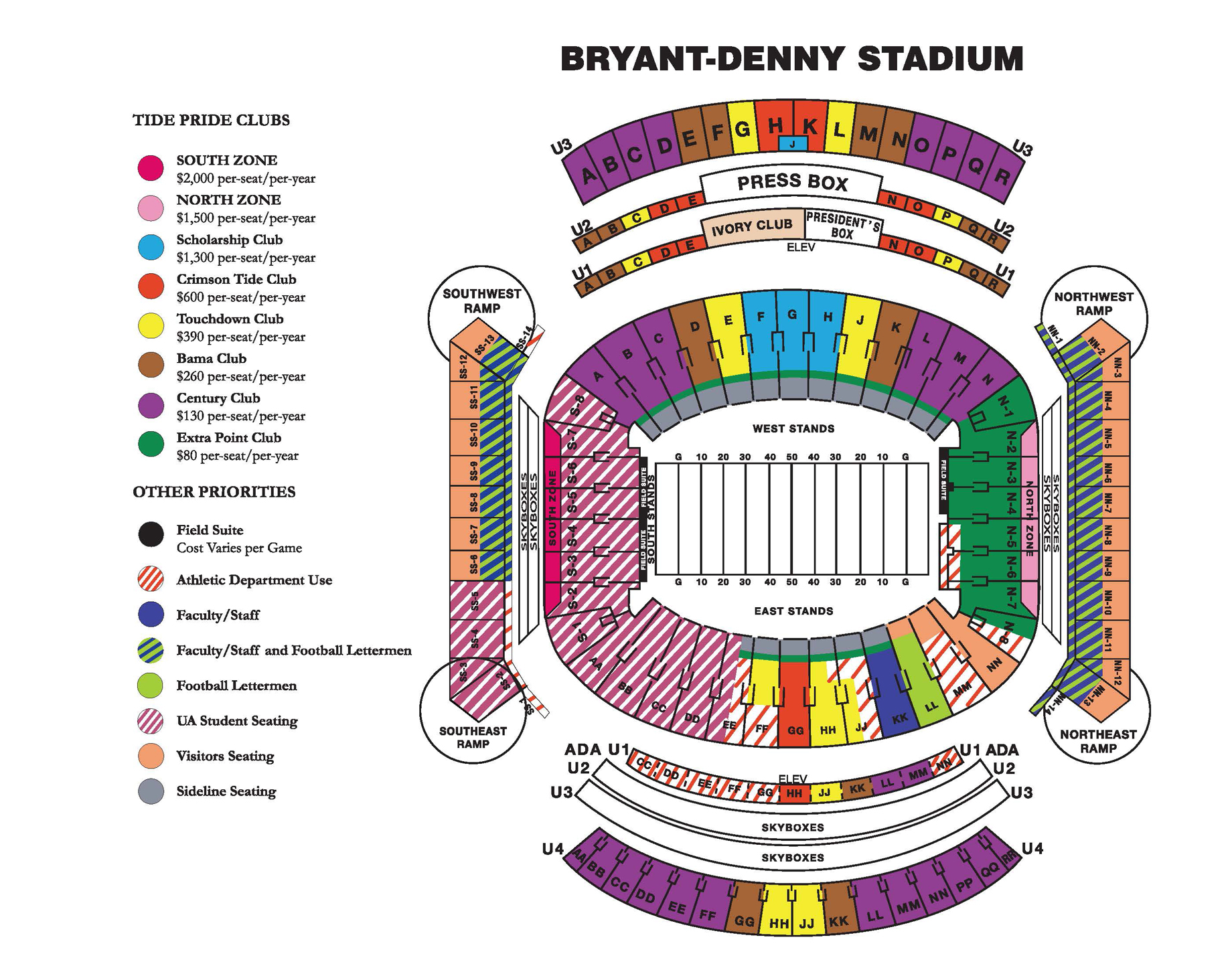 Alabama Football Stadium Seating Chart Alabama Football Podcast