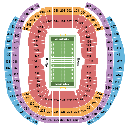 Allegiant Stadium Seating Chart Maps Las Vegas