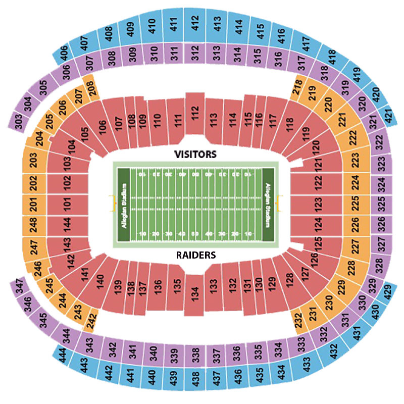 Allegiant Stadium Seating Chart Rows Seats And Club Seats