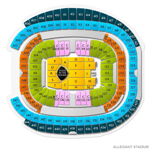 Allegiant Stadium Seating Chart View Stadium Allegiant Stadium 