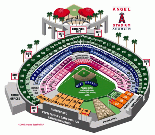 Angel Stadium Of Anaheim Anaheim CA Seating Chart View
