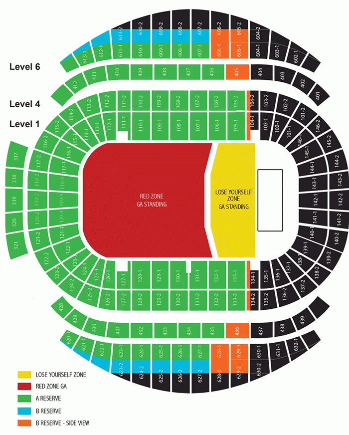 ANZ Stadium Seating Chart Eminem TEG DAINTY