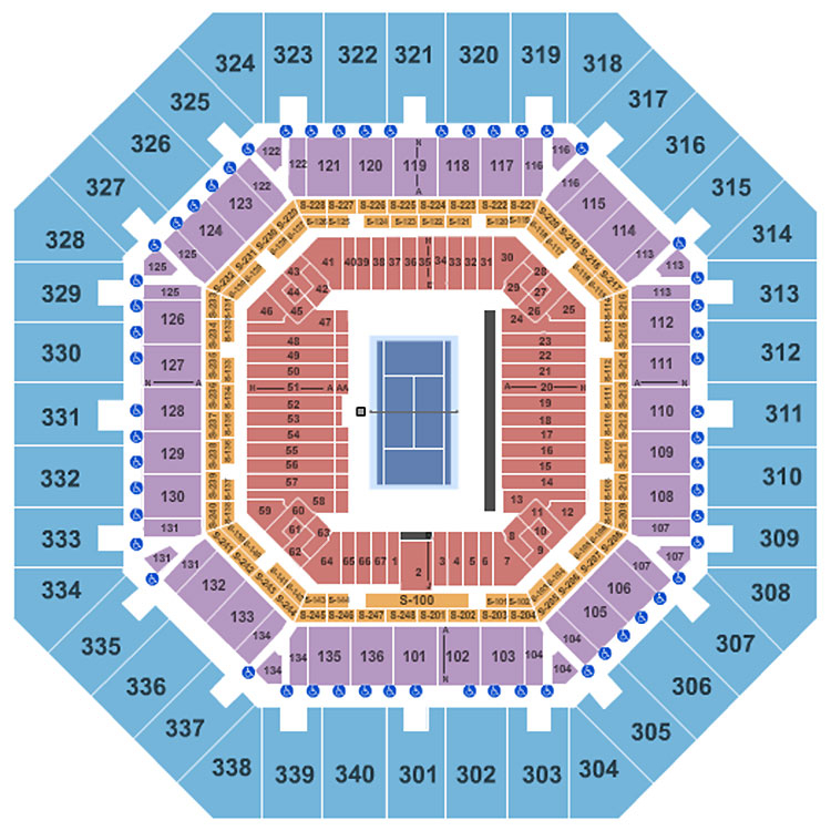 Arthur Ashe Stadium Seating Chart Arthur Ashe Stadium Flushing New 