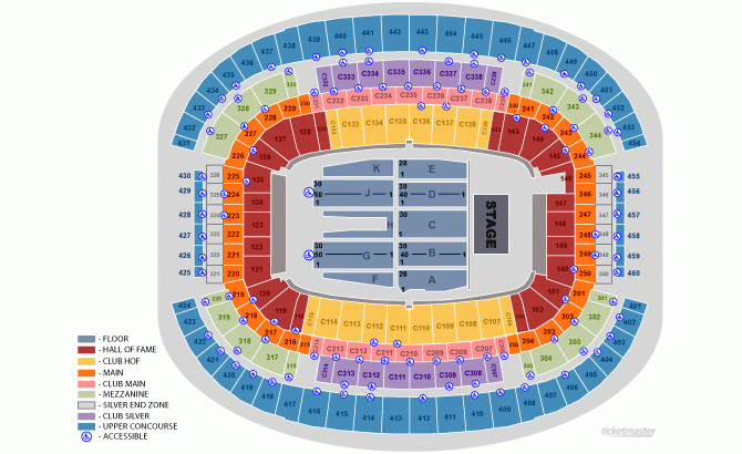 AT T Stadium Arlington TX Seating Chart View
