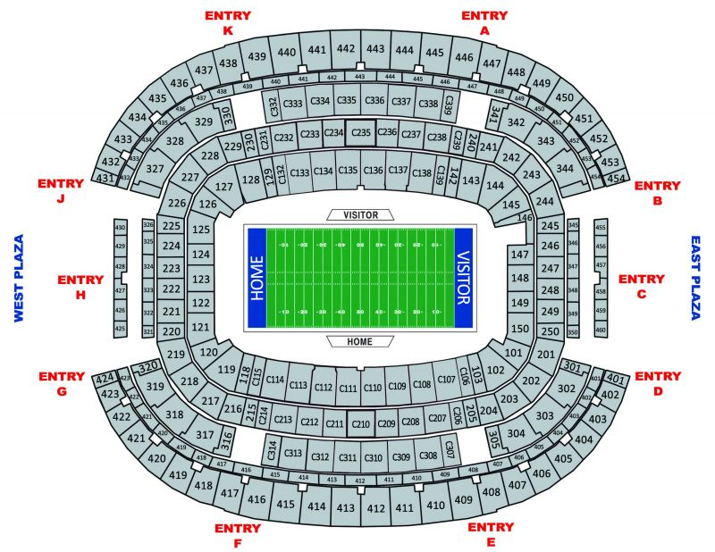 AT T Stadium Seating Chart GEM Hospitality