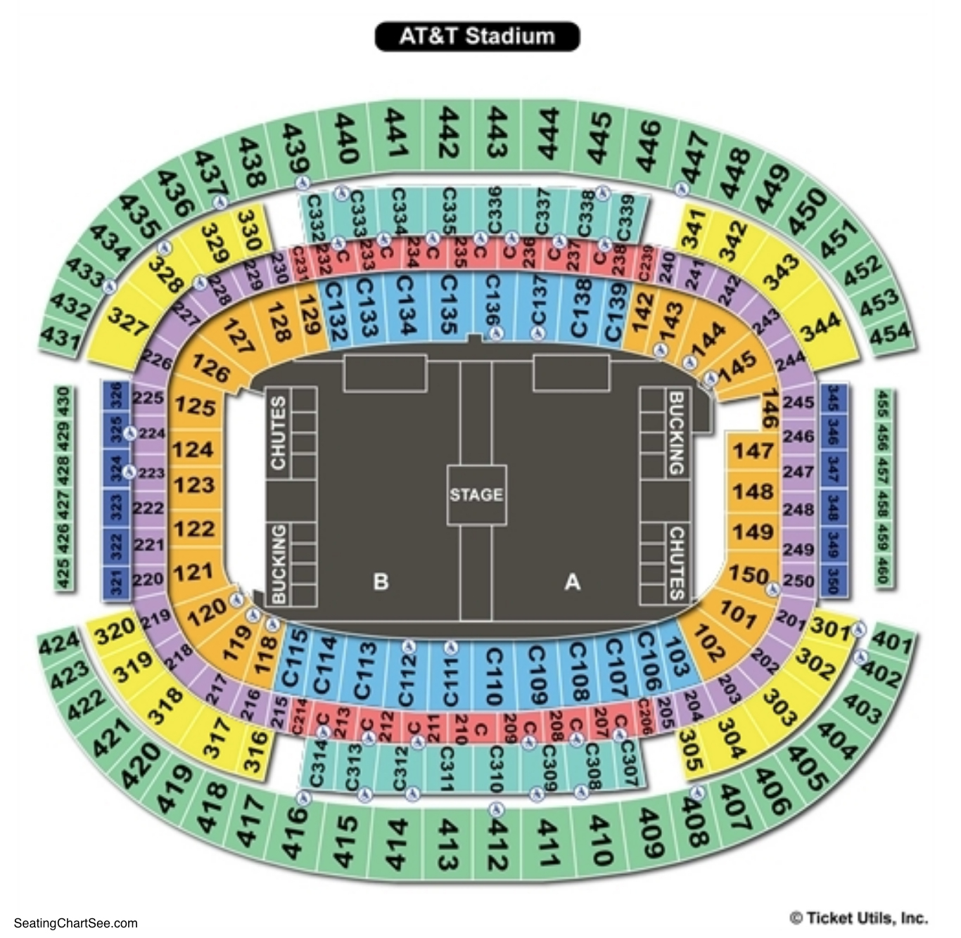 AT T Stadium Seating Charts Views Games Answers Cheats