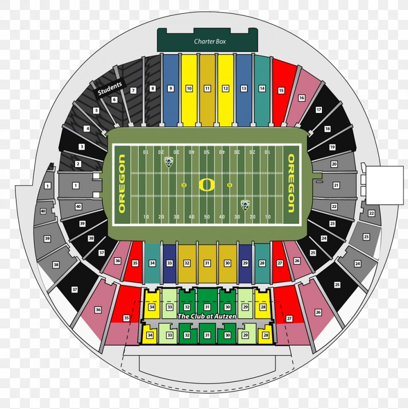 Autzen Stadium Oregon Ducks Football Seating Assignment Aircraft Seat