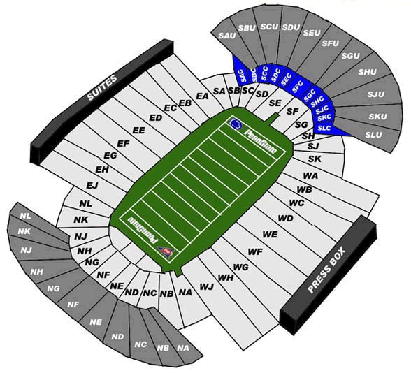 Beaver Stadium Seating Chart