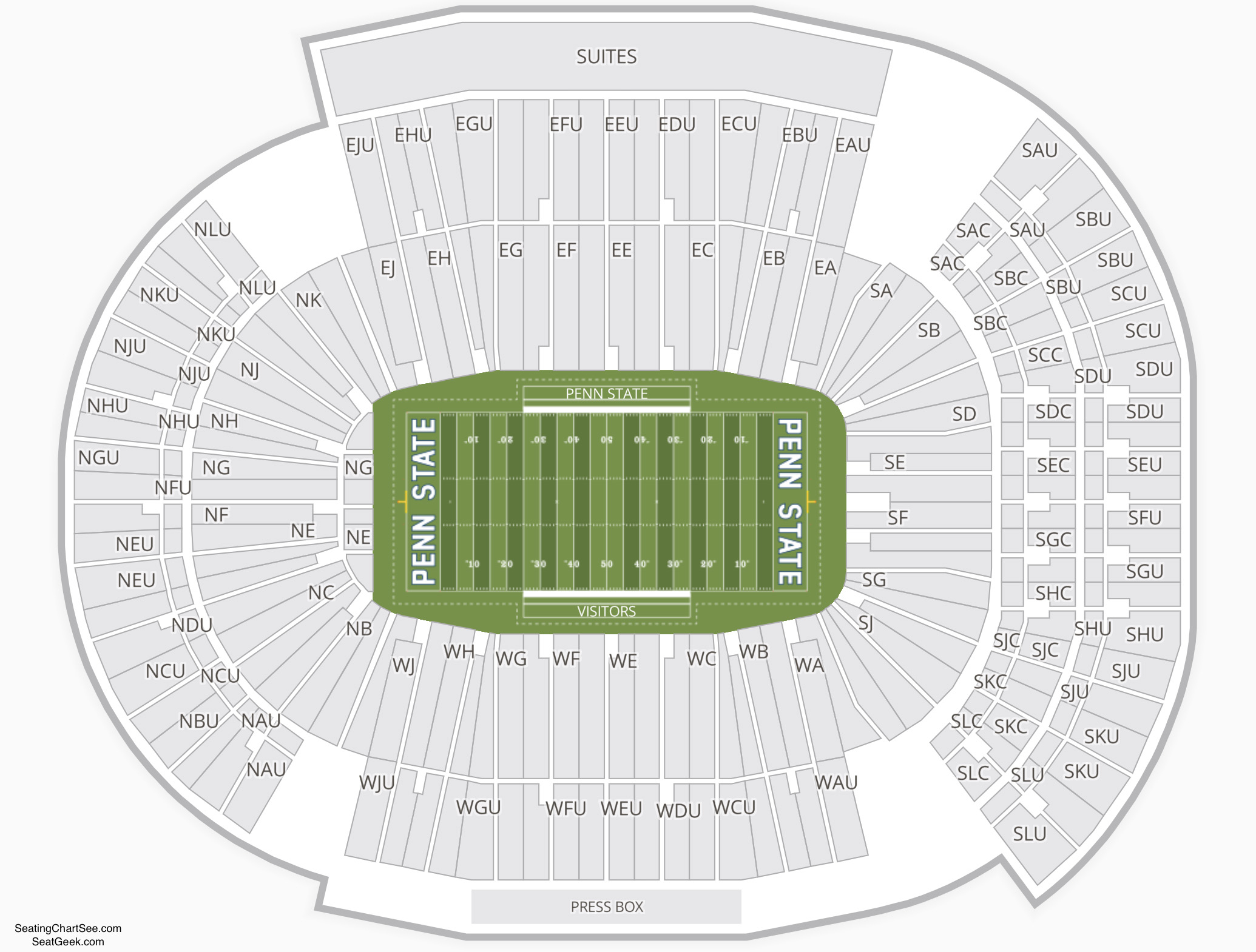Beaver Stadium Seating Charts Views Games Answers Cheats