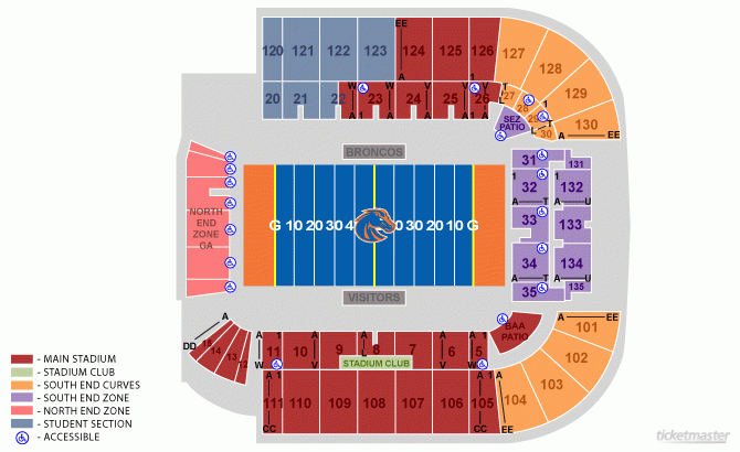 Boise State Albertsons Stadium Seating Chart Julia Vargas Gossip