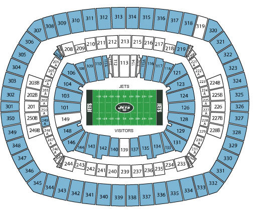 Breakdown Of The Metlife Stadium Seating Chart New York Giants Jets