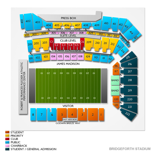 Bridgeforth Stadium Seating Chart Vivid Seats