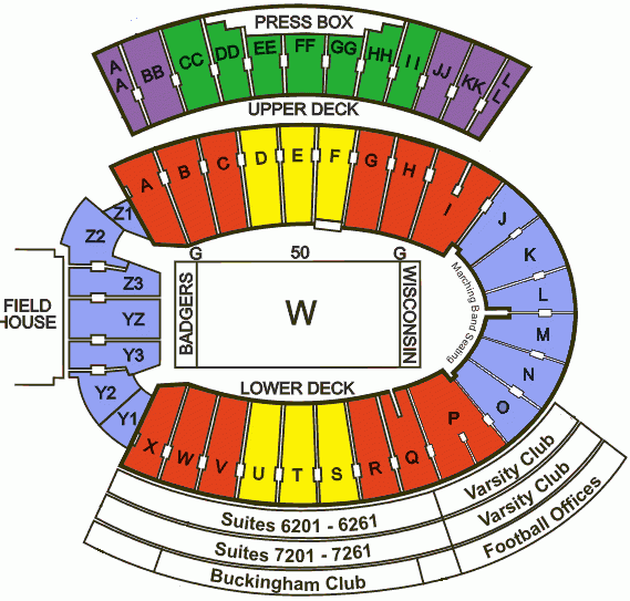 Camp Randall Stadium Seating Chart Google Search Wisconsin Badgers