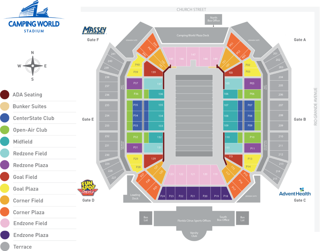 Camping World Stadium Parking Lot Map Camping Distractiv