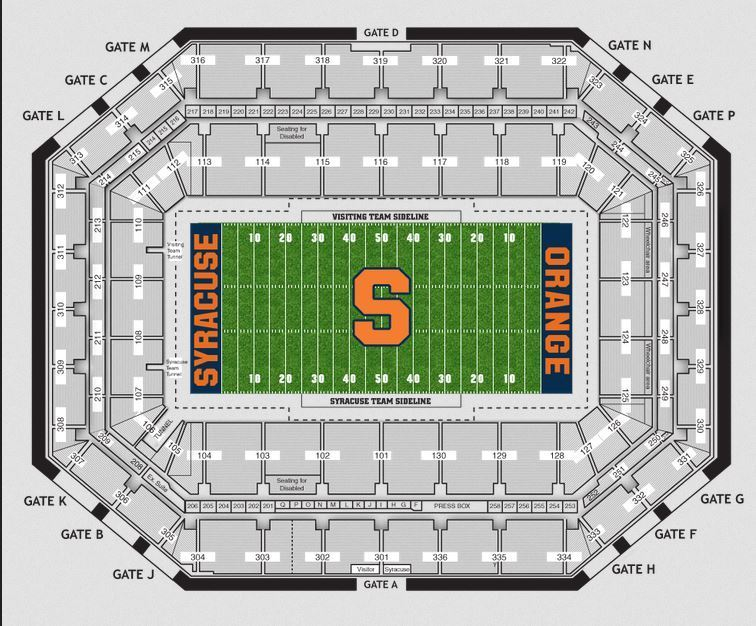 Carrier Dome Seating Chart How To Find Your Seat For Syracuse 