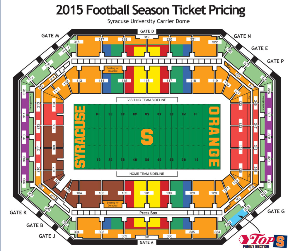 Carrier Dome Seating View Bios Pics
