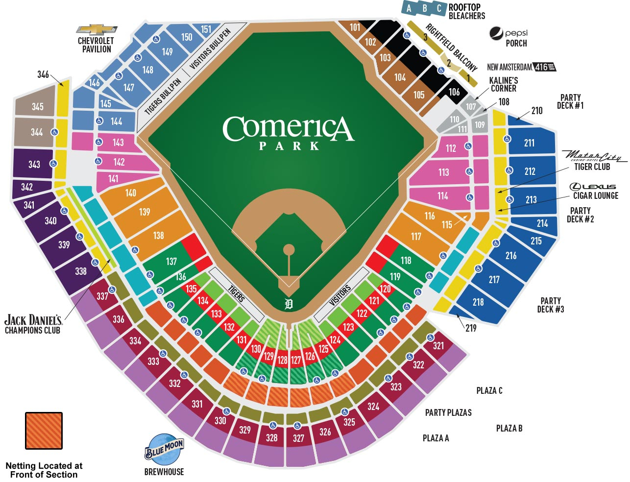 Comerica Park Seating Map Images And Photos Finder