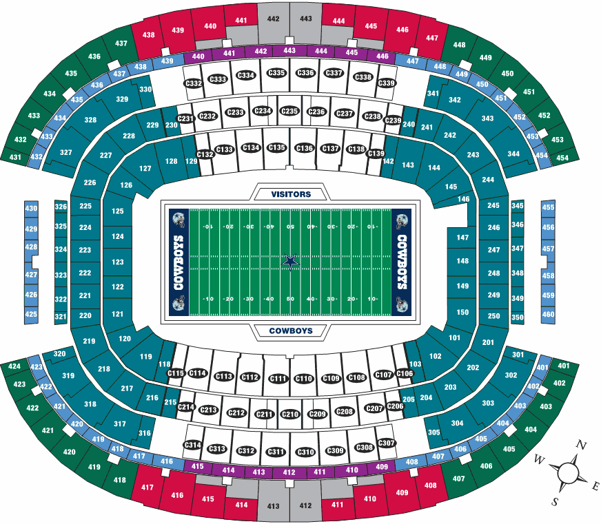 Cowboys Stadium Seating Chart Virtual Bruin Blog