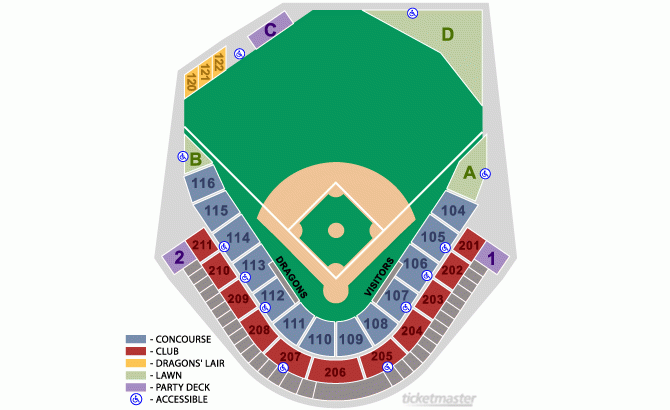 Dayton Dragons Seating Chart Tickets Elcho Table
