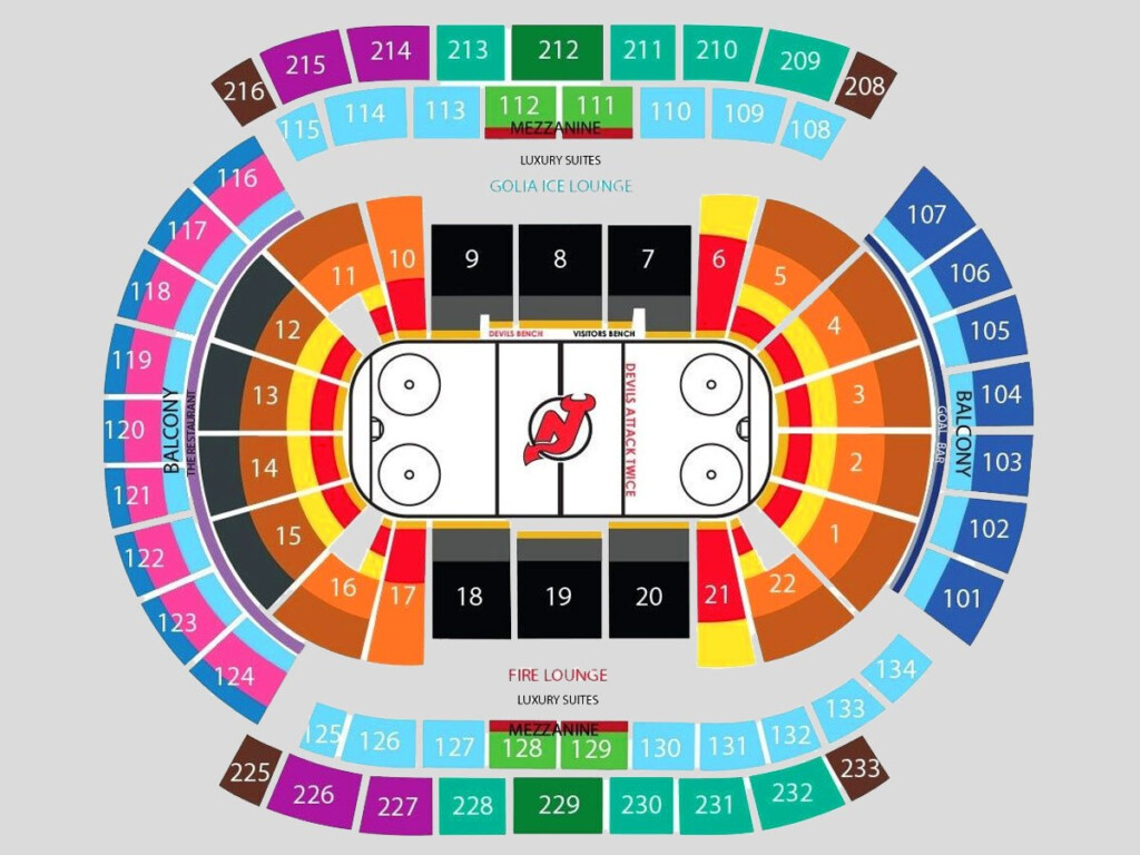 Devils Seating Chart At Prudential Center