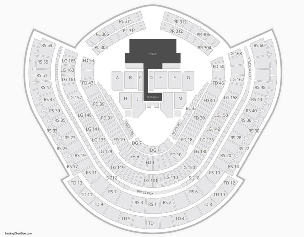 Dodger Stadium Seating Chart Seating Charts Tickets