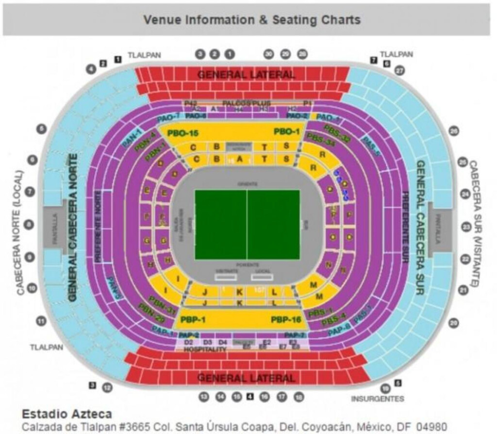 Est dio Azteca Mapa Estadio Azteca Estar Mapa M xico 