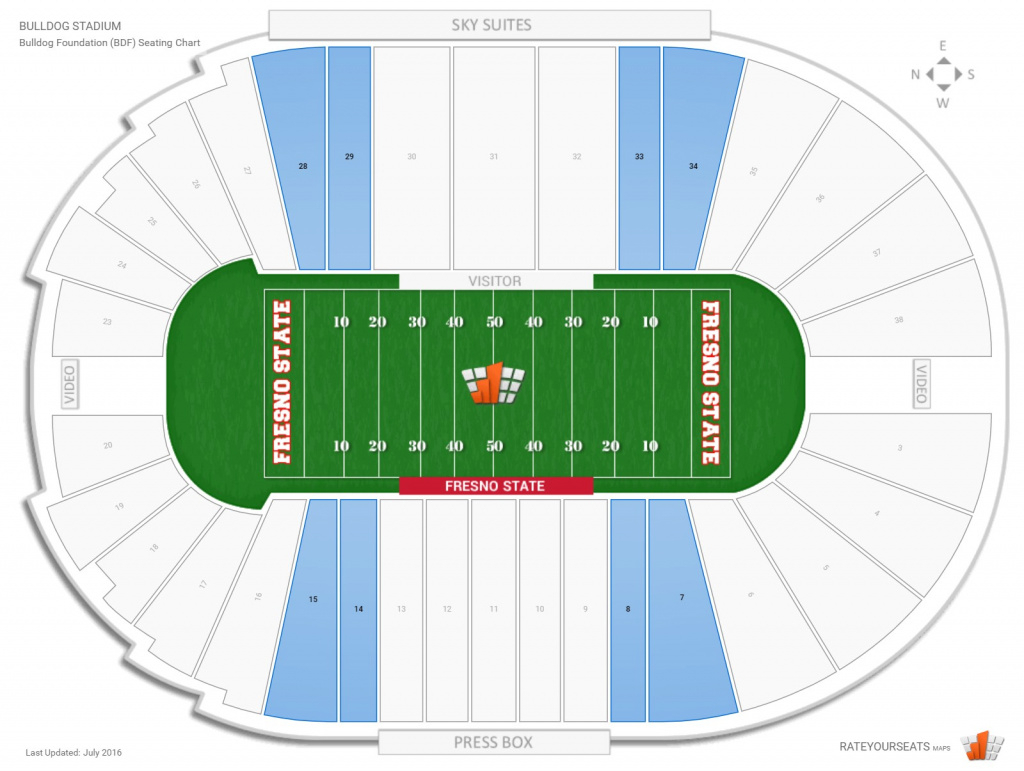 Fresno State Stadium Map Printable Map