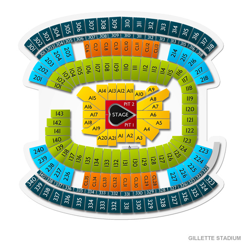 Gillette Stadium Seating Map Taylor Swift