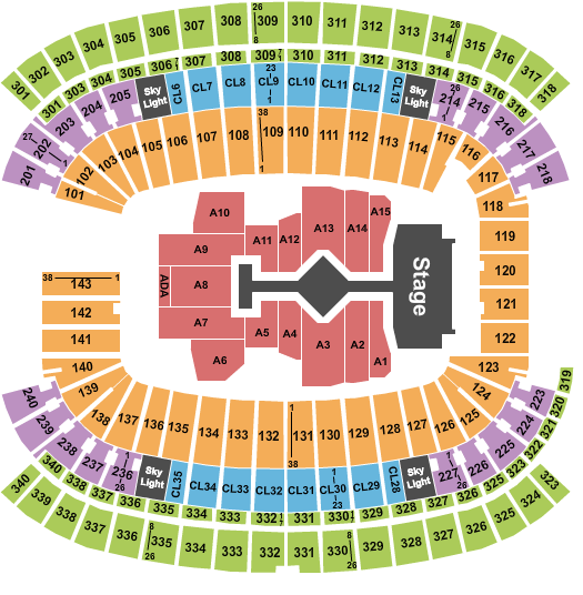 Gillette Stadium Tickets Seating Chart ETC