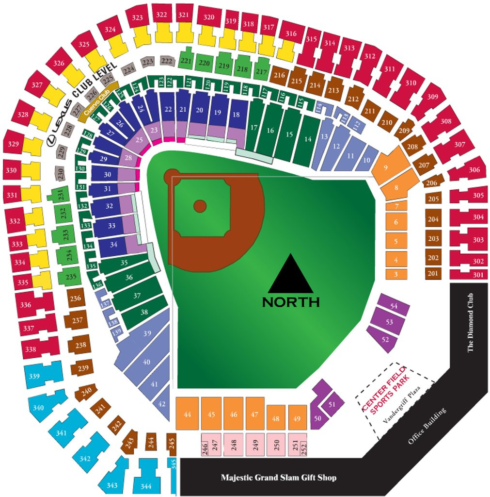 Globe Life Park Seating Chart Seatgeek Texas Rangers Ballpark Map
