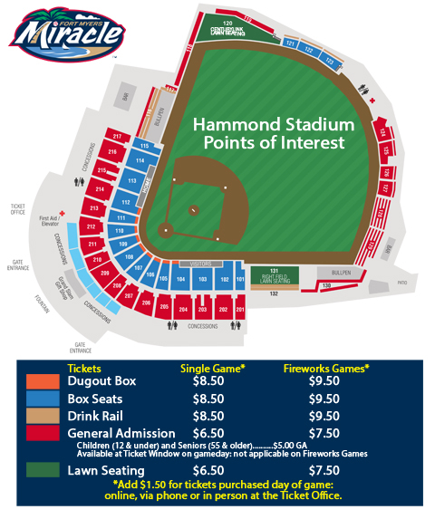 Hammond Stadium Seating Chart Fort Myers Miracle Hammond Stadium