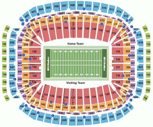 Houston Texans Seating Chart NRG Stadium ProFootballTickets