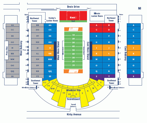 Illinois Football Seating Chart