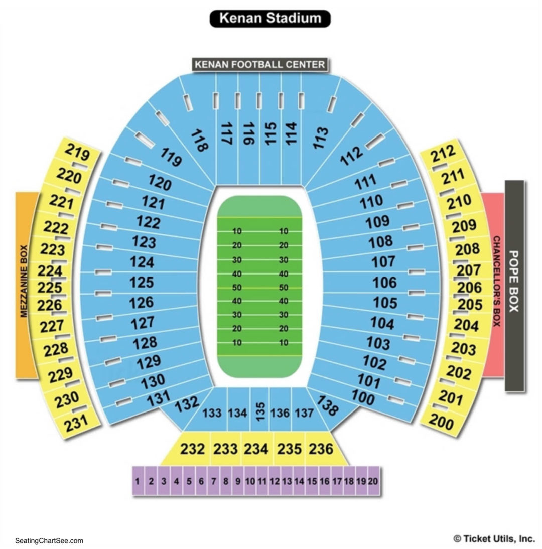 Kenan Memorial Stadium Seating Chart Seating Charts Tickets