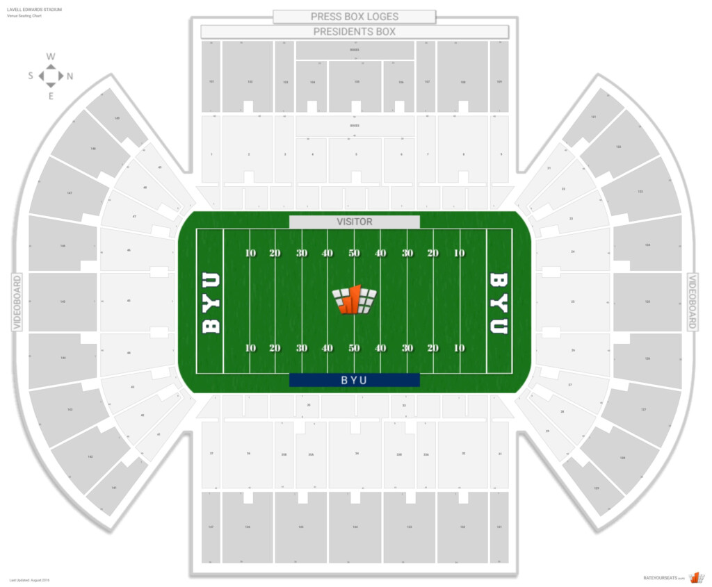 Lavell Edwards Stadium Interactive Seating Chart Images And Photos Finder