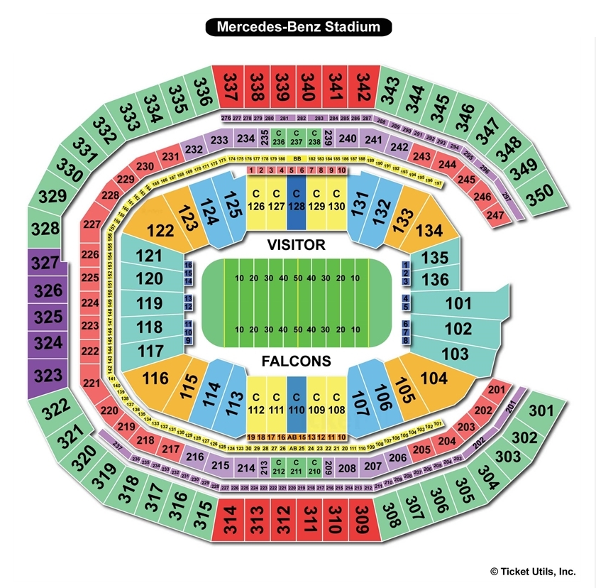 Mercedes Benz Stadium Atlanta GA Seating Chart View