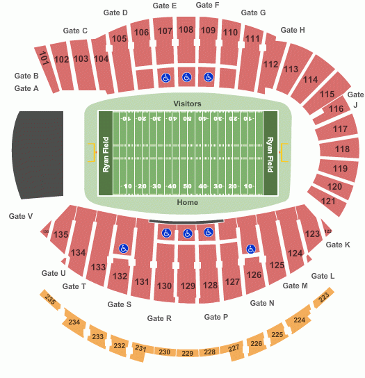 Nebraska Cornhuskers Football Stadium Seating Chart Elcho Table