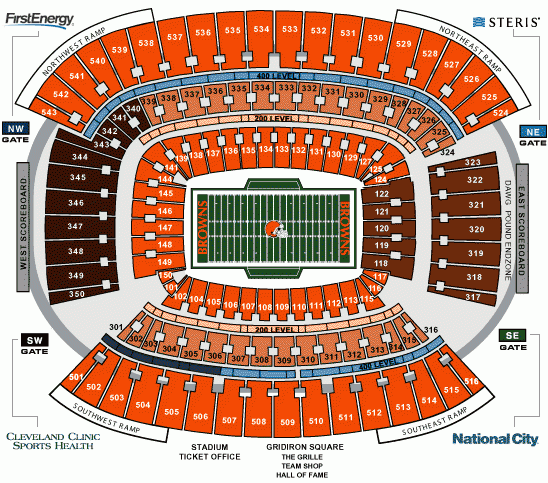NFL Stadium Seating Charts Stadiums Of Pro Football