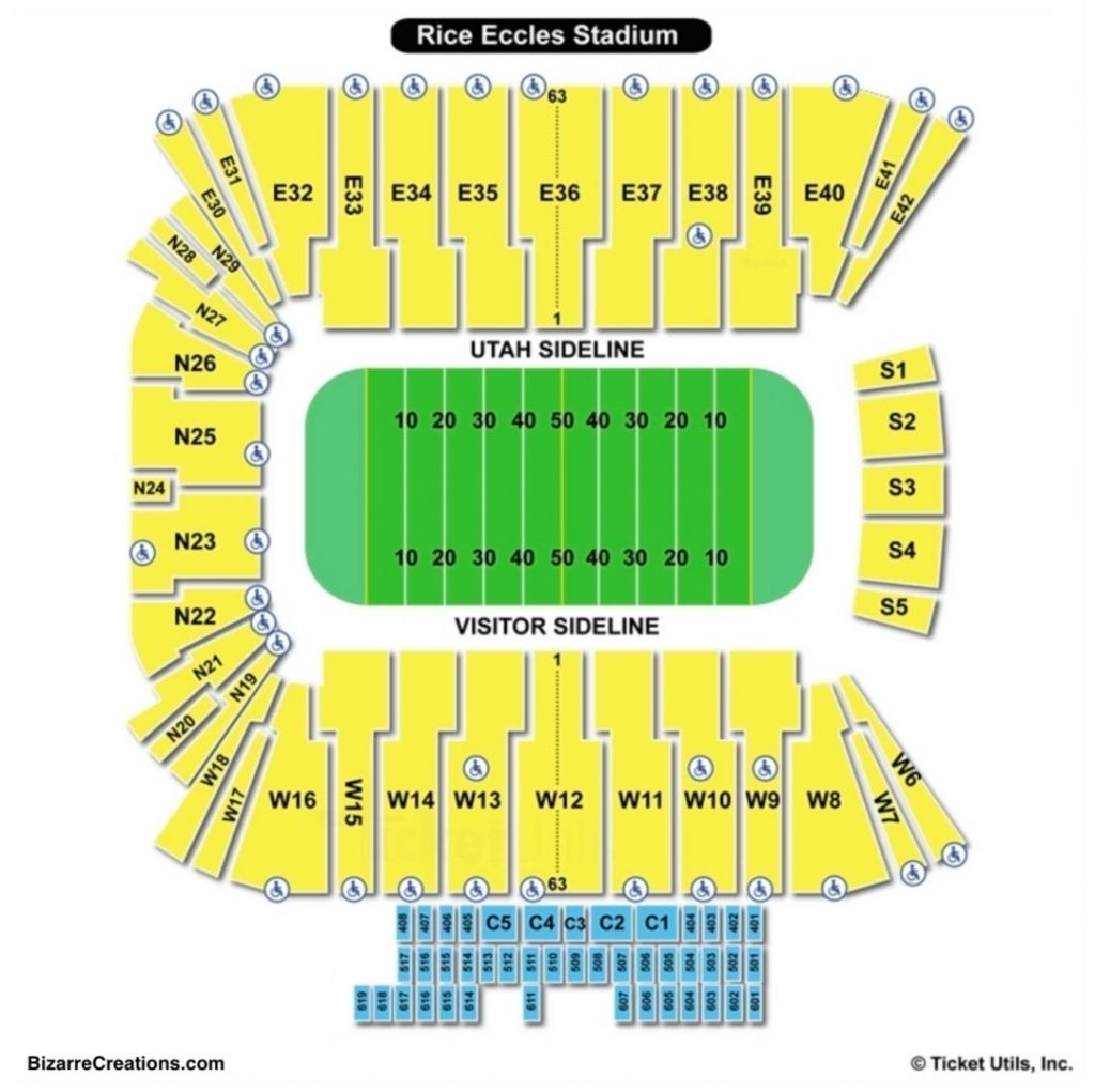 Rice Eccles Stadium Seating Chart Di 2020