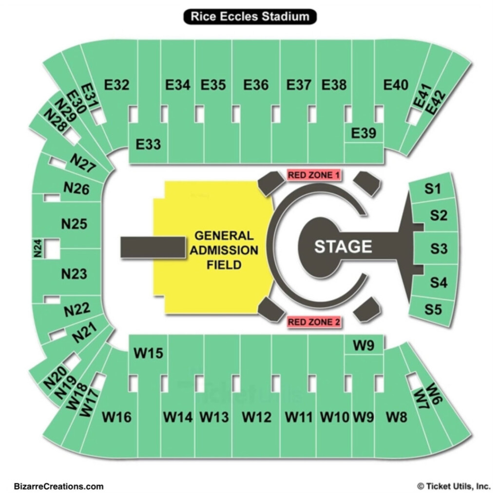 Rice Eccles Stadium Seating Chart Seating Charts Tickets