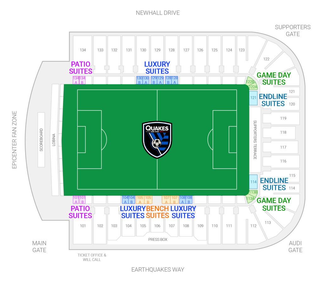 San Jose Earthquakes Suite Rentals Avaya Stadium