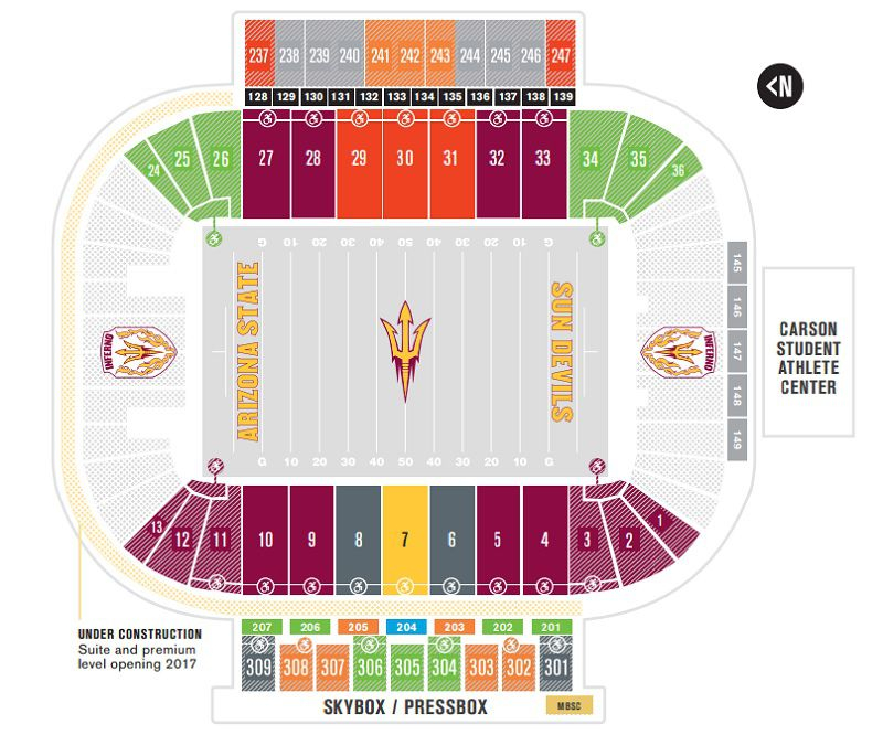Seating At ASU s Sun Devil Stadium