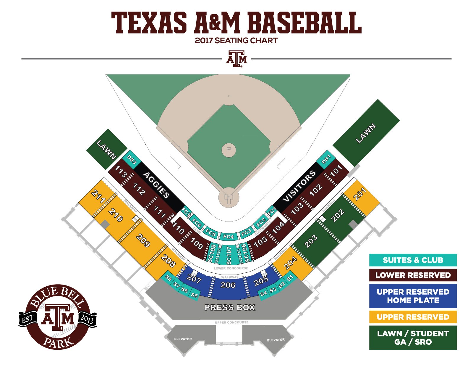 Seating Chart 12th Man Foundation