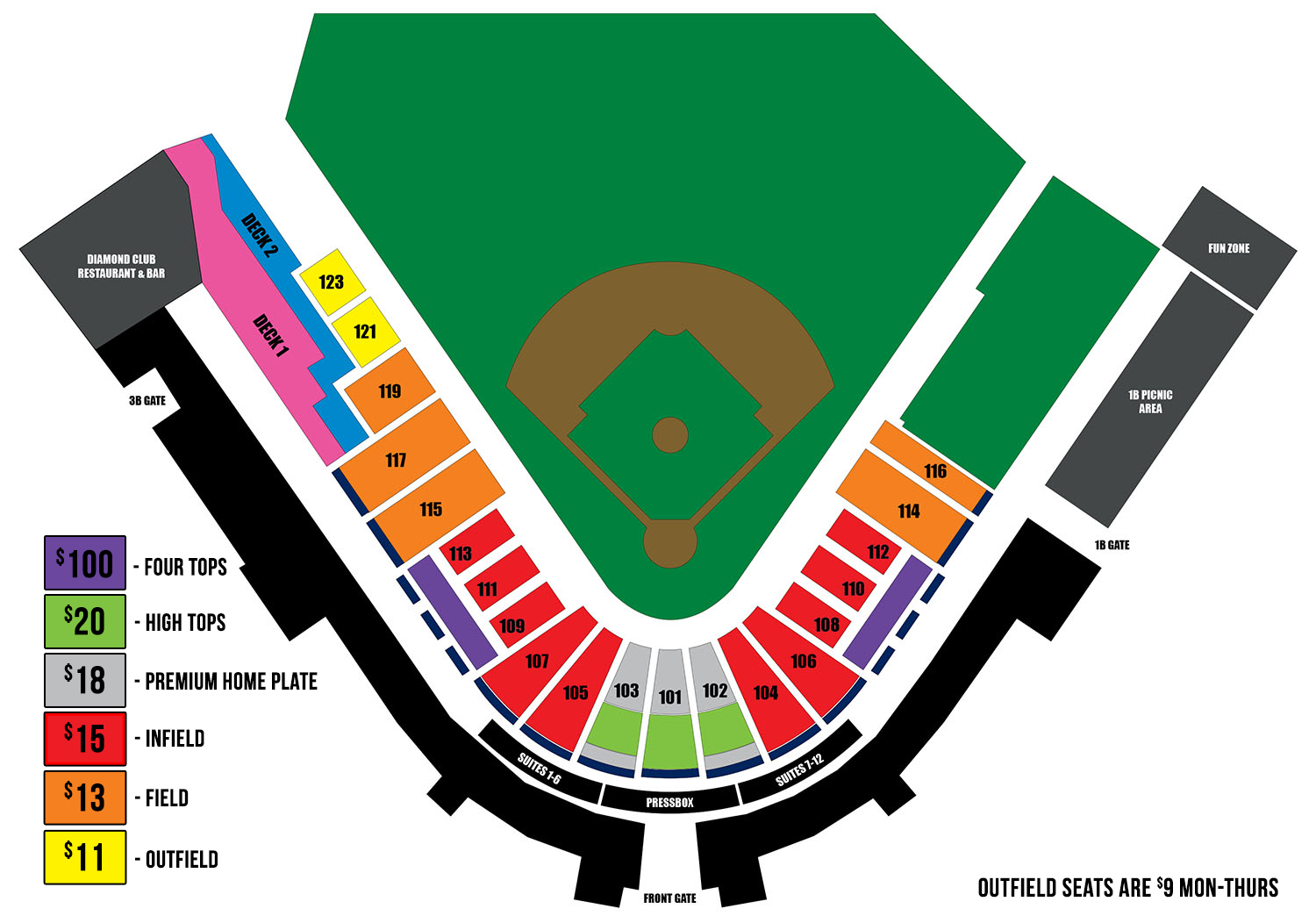 Seating Chart Lake Elsinore Storm The Diamond Stadium Seating Chart