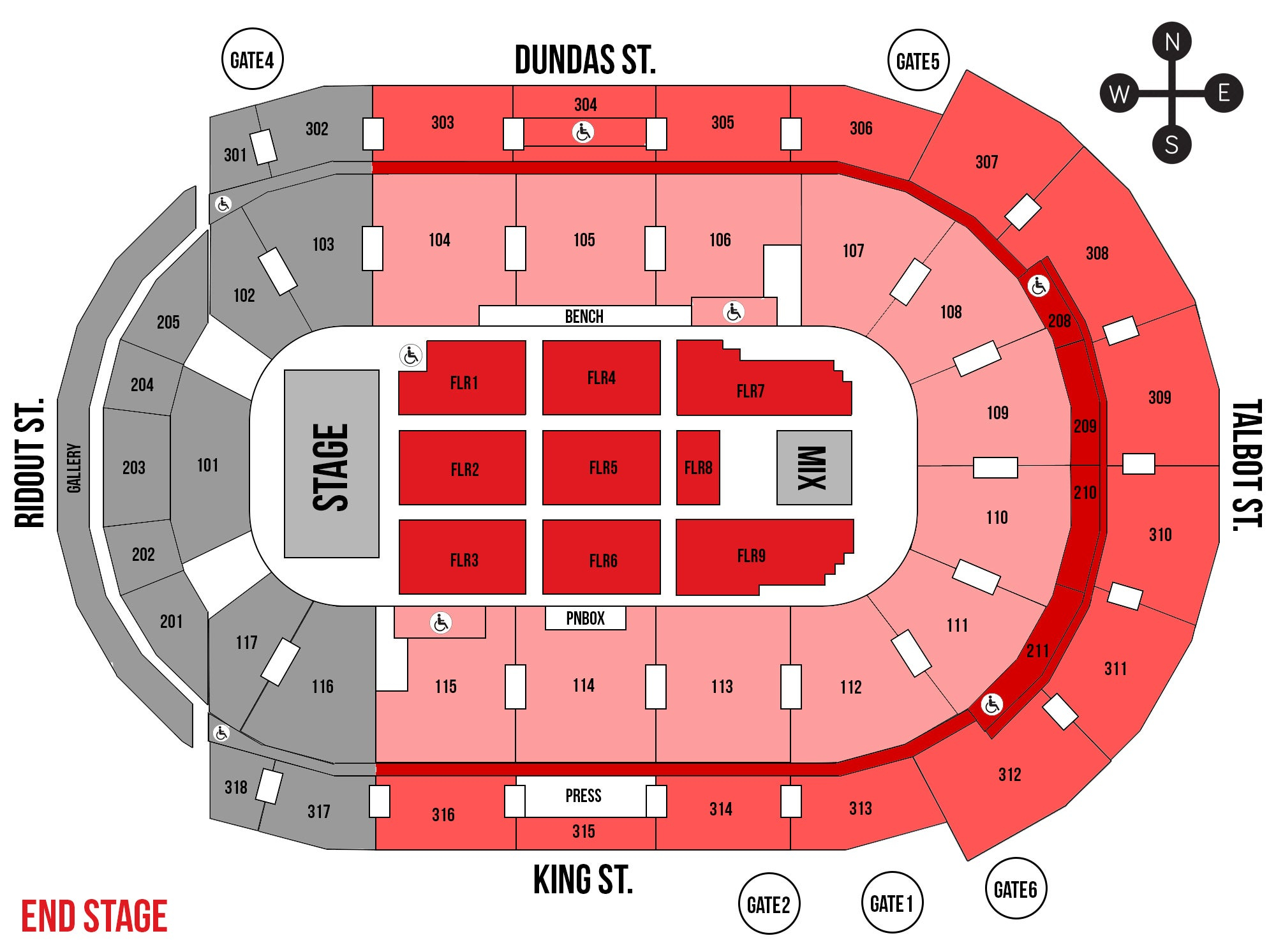 Seating Charts Budweiser Gardens