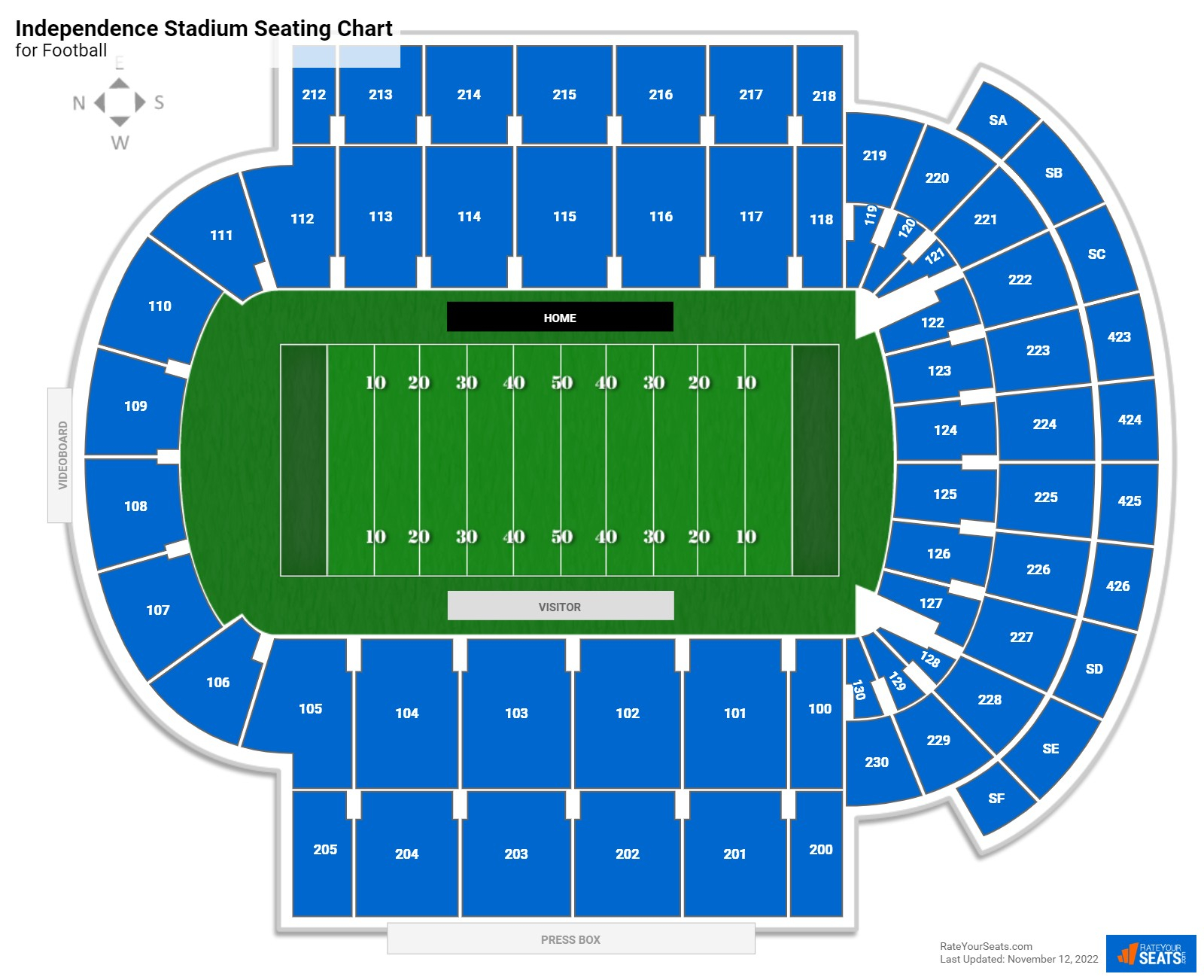 Independence Bowl Stadium Seating Chart - Stadium Seating Chart