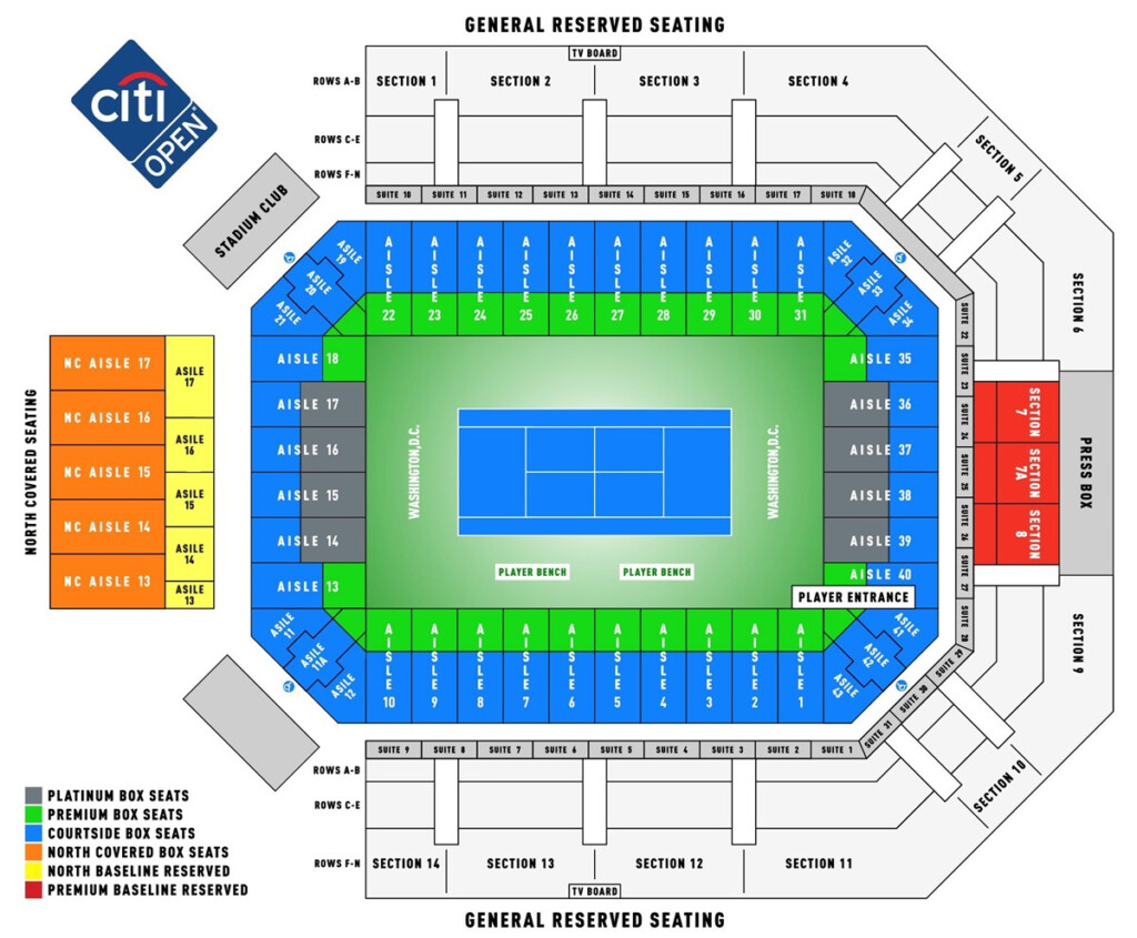 Stadium Map Citi Open