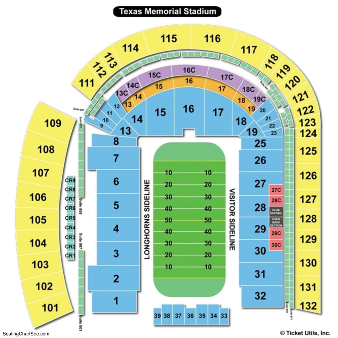 Texas Memorial Stadium Seat View